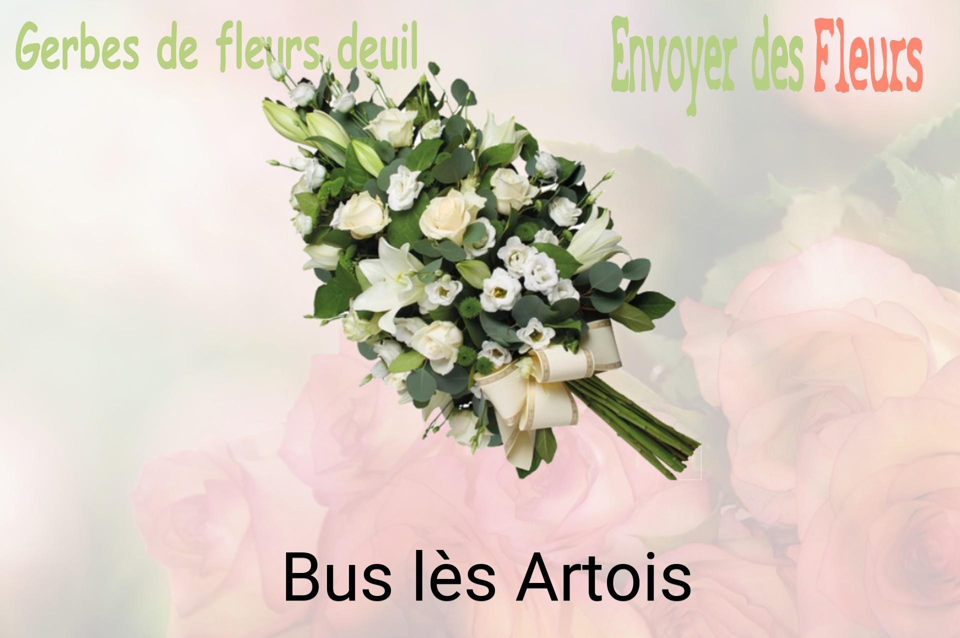 Gerbe de fleurs de deuil livrée à Bus-lès-Artois